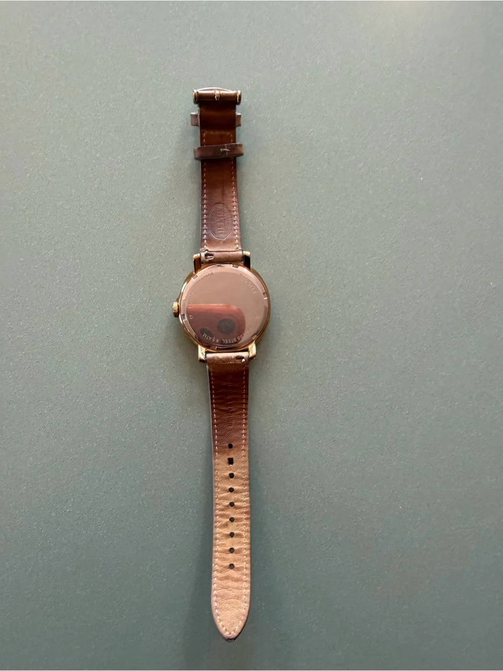 Fossil Chelsea Rose Gold Dial Brown Leather Strap Watch